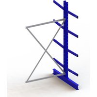 Meta Kragarmregal Anbau IPE140 doppelseitig 2500 x 1300 x 1200 mm Enzianblau + 8 Armen je Ständer Meta Kragarmregal Anbau IPE140 doppelseitig 2500 x 1300 x 1200 mm Enzianblau + 8 Armen je Ständer von META