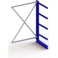 Meta Kragarmregal Anbau IPE140 einseitig 2000 x 1300 x 800 mm Enzianblau + 4 Armen je Ständer von META