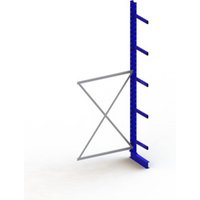 Meta Kragarmregal Anbau IPE140 einseitig 3500x1300x500 mm Enzianblau + 5 Armen + Ständer Multistrong M Meta Kragarmregal Anbau IPE140 einseitig 3500x1300x500 mm Enzianblau + 5 Armen + Ständer Multistrong M von META