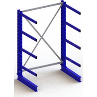 Meta Kragarmregal Grundregal IPE140 einseitig 2000 x 1300 x 800 mm Enzianblau + 4 Kragarmen je Ständer von META