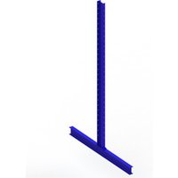 Meta Kragarmregal Ständer IPE140  doppelseitig 3000 x 800 mm Enzianblau Multistrong M von META