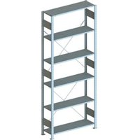 Meta Steckregal Anbauregal S3 CLIP 80 GR 2500 x 1000 x 300 mm verzinkt + 6 Böden von META