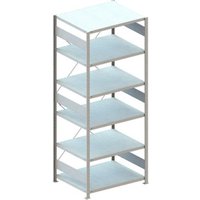 Meta Steckregal Grundregal CLIP 230 S3 GR 2500 x 1000 x 800 mm 6 Böden, verzinkt zerlegte Rahmen von META