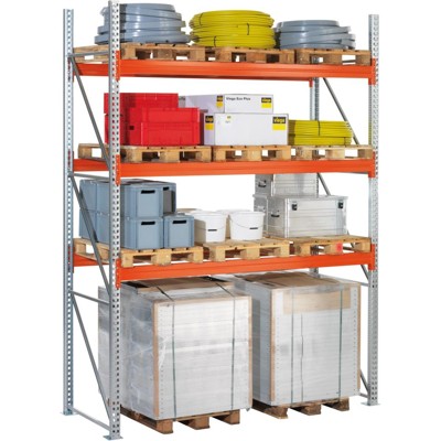 Palettenregal Multipal H5500xT1100xL2700mm, 3 Lagerebenen von Meta