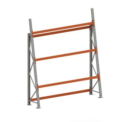 Profillagergrundfeld einseitig multipal H 3300 x T 700 x B 2700 vzk / RAL 2001 von Meta