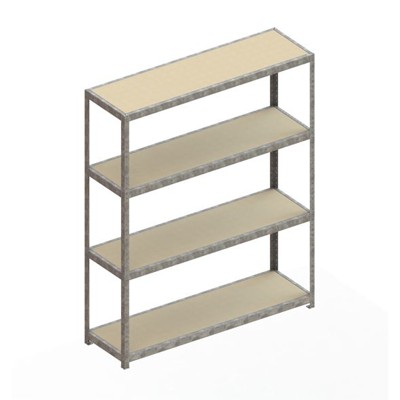 Weitsp.reg. SetH2470xB2000xT600mm verz., Spanpl. 4 Böden, Fachl. 500kg Weitsp.reg. SetH2470xB2000xT600mm verz., Spanpl. 4 Böden, Fachl. 500kg von Meta