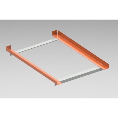 Winkelauflagerahmen leicht RAL 2001 für Regaltiefe 1100mm, Belastung 250 kg von Meta