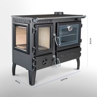 Flamenko-Holzofen Zum Kochen, Backen Und Heizen, Kaminofen Mit Ce - Eco-Design, Feuerstelle, Gusseisen-Holzofen von MetaWooArtDecor