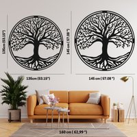 Metall Baum Des Lebens Dekor, Präzise Geschnittenes Ausgeschnitten, Rundes Baumschild, Metallschild, Wandbehang Geschenk Für Sie von MetaWooArtDecor