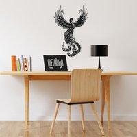 Simurgh Vogel Metall Wandkunst, Vögel Dekor, Wand Wohnzimmer Wandbehang, Phoenix Wandkunst von MetaWooArtDecor