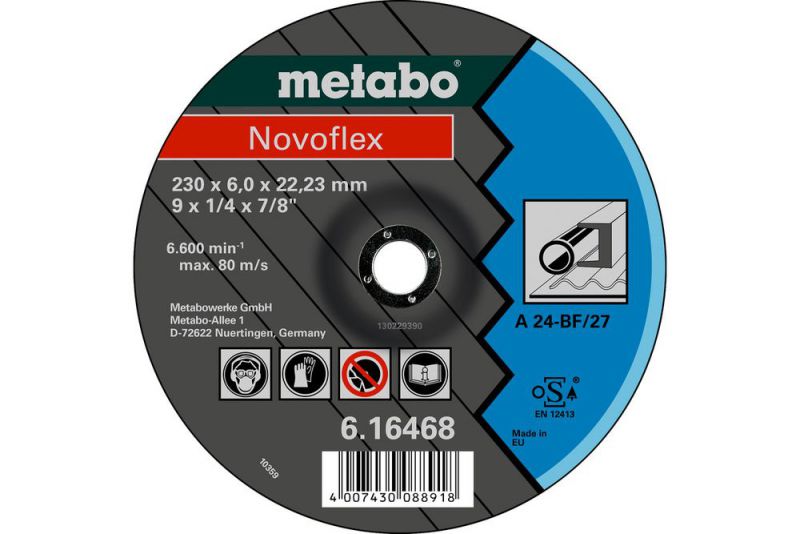 METABO Novoflex 230x6,0x22,23 Stahl, Schruppscheibe, gekröpfte Ausführung (616468000) von Metabo Zubehör