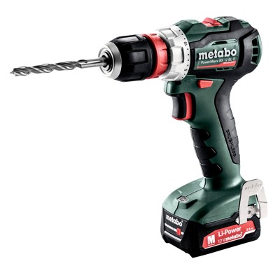 Akku-Bohrschrauber PowerMaxx BS 12 BL Q (601039500), metaBOX 118, 12V 2x2Ah Li-Power + SC 30 von Metabo