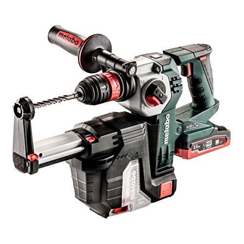 Metabo/Aku-Kombihammer KHA 18 LTX BL 24 Quick Set ISA + integrierte Staubabsaugung, Bohrtiefenanschlag, Zusatzhandgriff, Akkupacks und Ladegerät 18 V/3,5 Ah/2,2 J/0-1200/min Schwarz, Grün, Grau Metabo/Aku-Kombihammer KHA 18 LTX BL 24 Quick Set ISA + integrierte Staubabsaugung, Bohrtiefenanschlag, Zusatzhandgriff, Akkupacks und Ladegerät 18 V/3,5 Ah/2,2 J/0-1200/min Schwarz, Grün, Grau von metabo