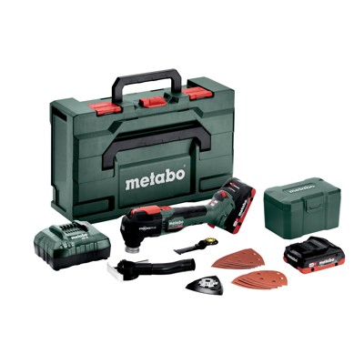 Akku-Multitool MT 18 LTX BL QSL (613088800), metaBOX 145 L, 18V 2x4Ah LiHD + ASC 55 von Metabo