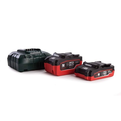 Basic Set LiHD 1x 3,5 Akku + 1x 5,5 Akku+ Ladegerät von Metabo