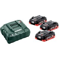 Basis-Set 3x LiHD 18V 4,0 Ah Akkus + Lader ASC55 im Karton - Metabo von Metabo