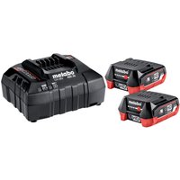Metabo - Basis-Set 2x LiHD 12V 4,0 Ah Akkus + Lader ASC55 im Karton von Metabo