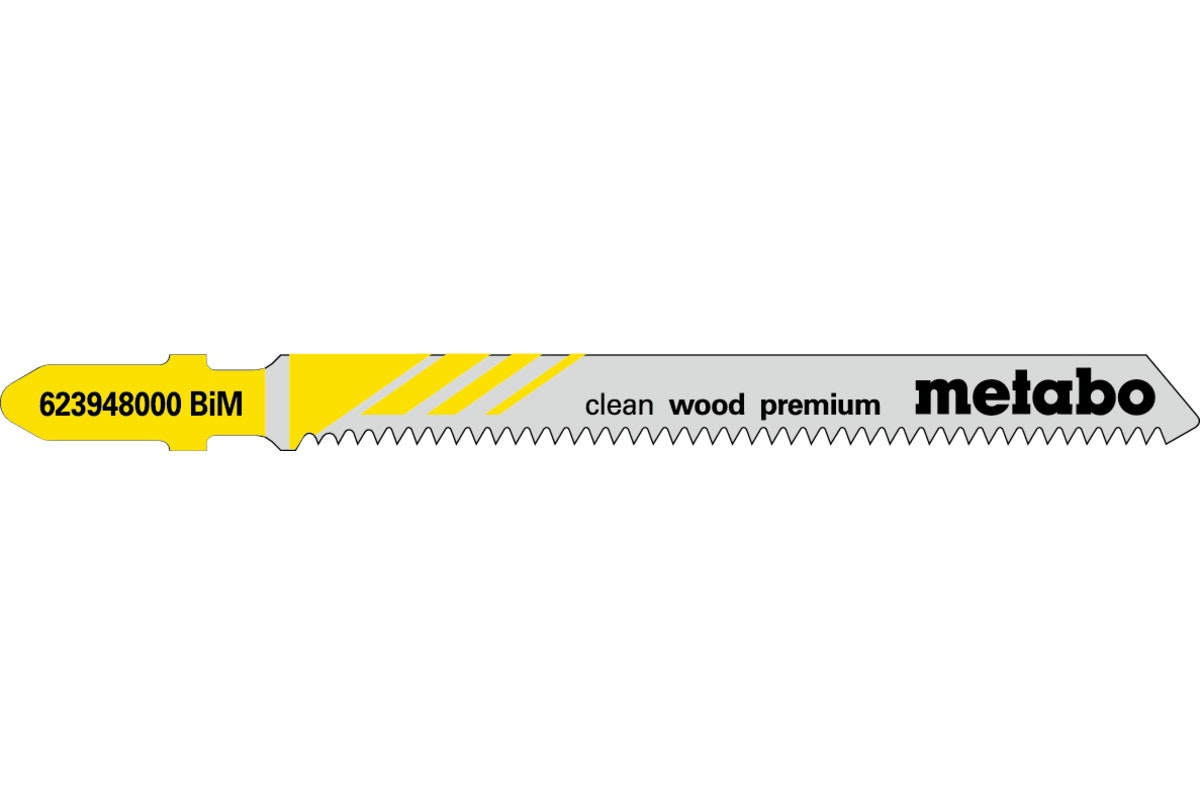Metabo 5 Stichsägeblätter "clean wood premium" 74/ 1,7 mmBiM von Metabo