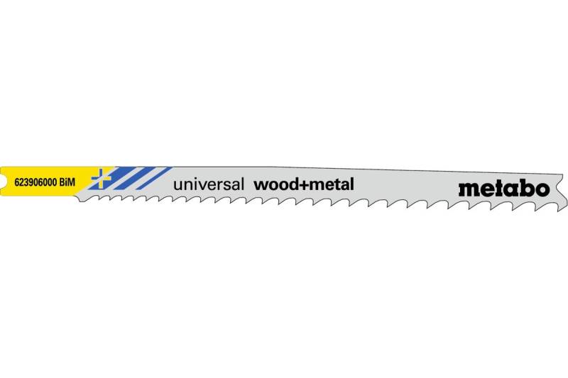 Metabo 5 U-Stichsägeblätter "universal wood + metal" 107/ 2,4-5,0 mmprogressivBiMUniversalschaft von Metabo