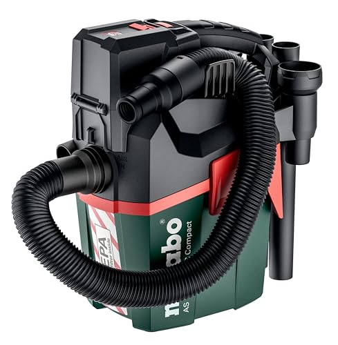 Metabo AS 18 HEPA PC Compact Akku-Sauger 18V - Karton- mit manueller Filterreinigung und HEPA Filter - 602029850 von metabo