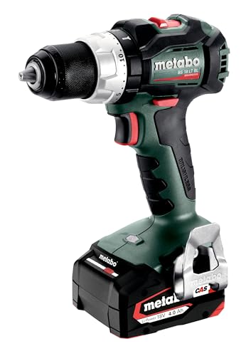 metabo Akku-Bohrschrauber BS 18 LT BL - 18 V, 2.100 /min Drehzahl, 75 Nm Drehmoment - Bürstenlos, kompakt & leicht, Profi-Bohrmaschine für Holz und Metall - Inkl. 2 Akkus 4.0 Ah, Ladegerät & metaBOX von metabo