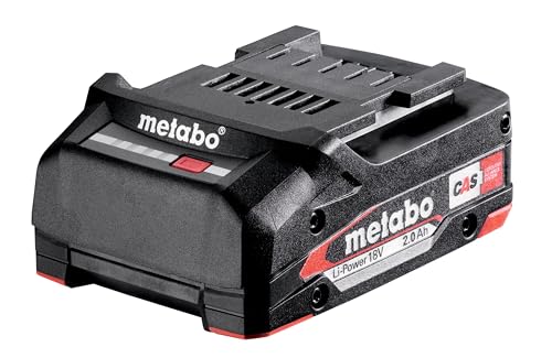 metabo LiPOWER Akku - 18 V, 2.0 Ah - Intelligentes Batteriemanagement, Air Cooled Ladetechnologie, Lange Lebensdauer, Einzelzellenüberwachung (ESCP) - Akkupack für Elektrowerkzeuge von metabo