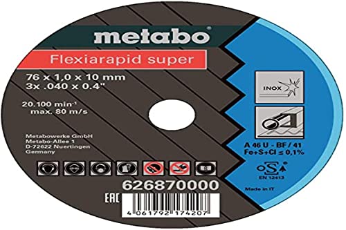 5 Flexiarapid super 76x1,0x10 mm Inox von metabo