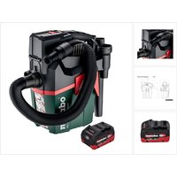 As 18 l pc Compact Akku Sauger 18 v 6 l IPX4 Staubklasse l Nass und Trocken + 1x Akku 8,0 Ah - ohne Ladegerät - Metabo von Metabo
