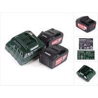 Metabo - Akku Basis Set 18V mit 2x Akku 5,2Ah ( 625592000 ) + Ladegerät asc 55 ( 627044000 ) von Metabo