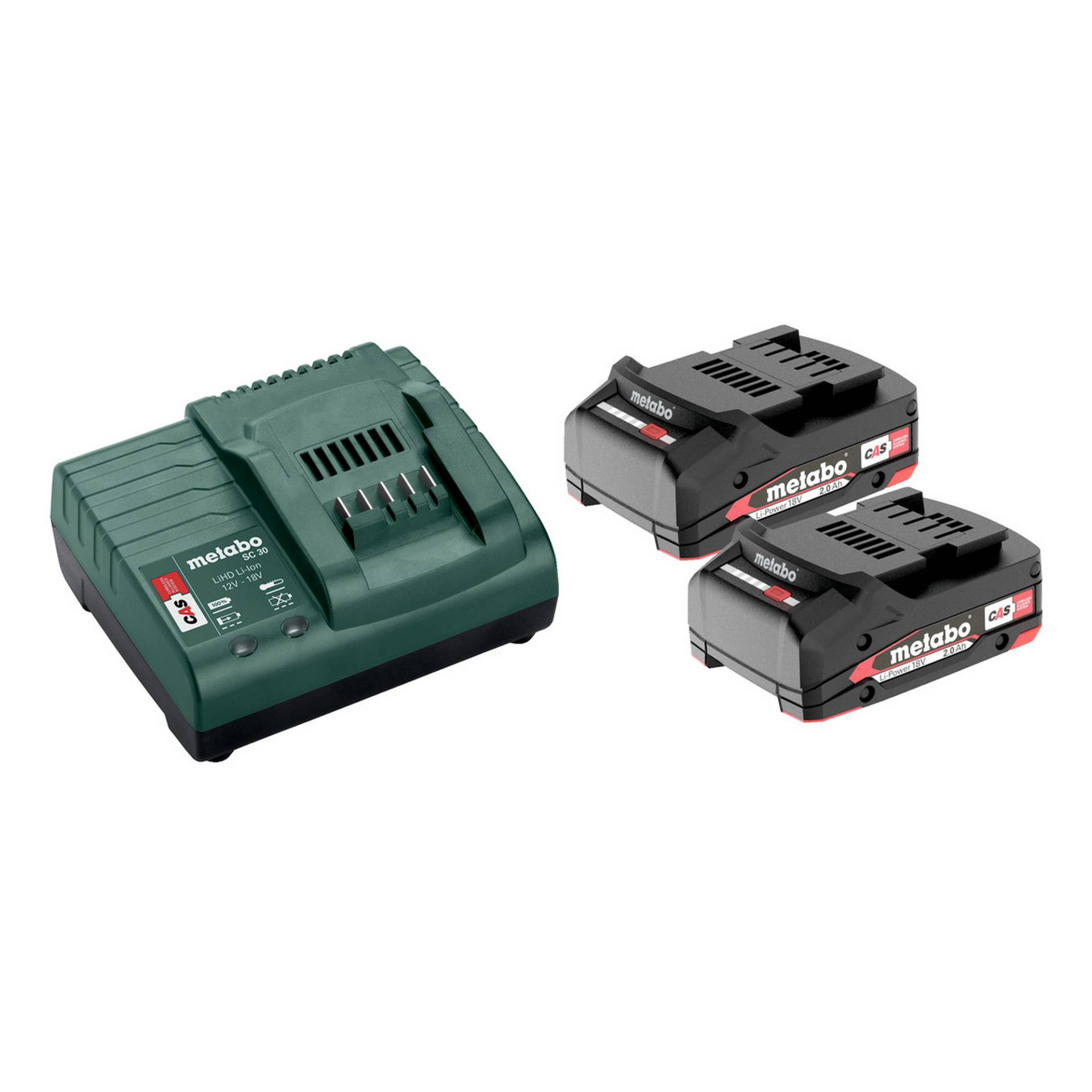 Metabo Akku-Basis-Set 2 Li 18 V 2,0 Ah mit Ladegerät von Metabo