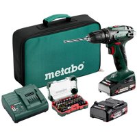 Metabo Akku-Bohrschrauber BS 18 2x 2,0 Ah+Lader + Bit-Satz in Tasche von Metabo
