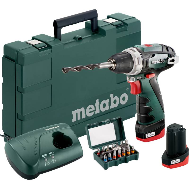 Metabo 10,8 V Akku-Bohrschrauber PowerMaxx BS Basic inkl. 2 Ah Akkus mit Koffer von Metabo