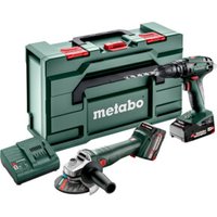Metabo Akku Combo Set 2.4.4 18 V SB 18 + W 18 L 9-125; metaBOX 165 L von Metabo