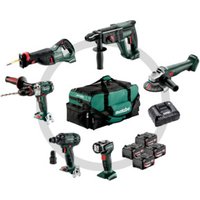 Metabo Akku Combo Set Bauhandwerk 6.1 SB 18 LTX Impuls + KH 18 LTX 24 + W 18 L 9-125 Quick + ASE 18 LTX + SSW 18 LTX 300 BL + ULA 14.4-18 LED; Werkzeugtasche Metabo Akku Combo Set Bauhandwerk 6.1 SB 18 LTX Impuls + KH 18 LTX 24 + W 18 L 9-125 Quick + ASE 18 LTX + SSW 18 LTX 300 BL + ULA 14.4-18 LED; Werkzeugtasche von Metabo
