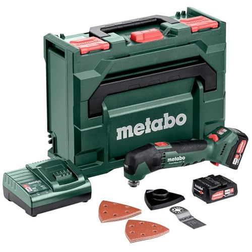 Metabo Akku-Multitool PowerMaxx MT 12 (mit Akku 2x 2 Ah, Akkuspannung 12 V, schlankes Design, LED-Licht, inkl. Zubehör) 613089500 von metabo
