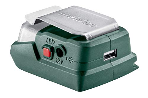 Metabo Akku Poweradapter Powermaxx PA 12 (LED-USB, mit LED-Licht, 12 V, Multifunktionsadapter, einsetzbar als Ladestation) 600298000 von metabo