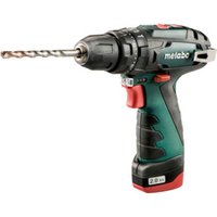 Metabo Akku-Schlagbohrschrauber PowerMaxx SB Basic Kunststoffkoffer; 12V 2x2Ah Li-Power + LC 40 von Metabo