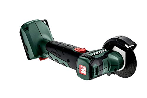 Metabo Akku Winkelschleifer Powermaxx CC 12 BL (ohne Akku, Schleifscheiben-ø 76 mm, mit Schleifscheiben + MetaLoc Koffer, Akkuspannung 12 V, Gewinde M 5) 600348840, Dunkelgrün,schwarz von metabo