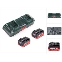 Metabo Basis Set mit 2x Akku LIHD 5,5Ah + ASC 145 DUO Doppelladegerät Metabo Basis Set mit 2x Akku LIHD 5,5Ah + ASC 145 DUO Doppelladegerät von Metabo