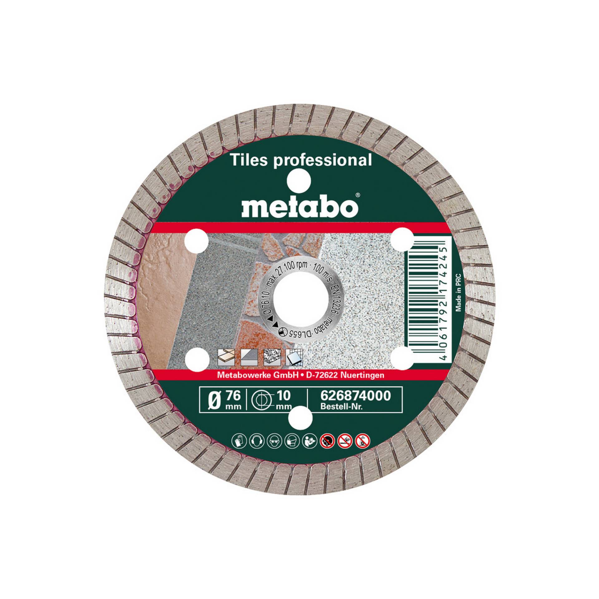 Metabo Diamanttrennscheibe 'Professional' 76 x 10 mm Metabo Diamanttrennscheibe 'Professional' 76 x 10 mm von Metabo