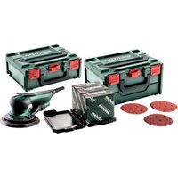 Metabo Exzenterschleifer SXE 150-2.5 BL Set mit metaBOX Schleifmittel-Set "multi-hole", 150 mm, für Holz und Metall; metaBOX 215 von Metabo