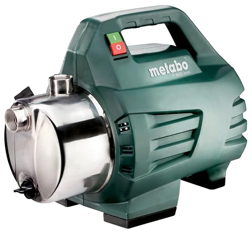 Metabo Gartenpumpe P 4500 Inox (600965000) Karton, Nennaufnahmeleistung: 1300 W, Max. Fördermenge: 4500 l/h, Max. Förderhöhe: 48 m von metabo