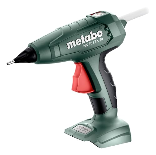 metabo Akku-Heißklebepistole HK 18 LTX 20-18 V, 11 mm Klebestick-Ø, 2 Temperaturstufen - Schnelles Aufheizen, präzise Dosierung, vielseitig für Reparaturen und Fixierungen - Inkl. metaBOX von metabo