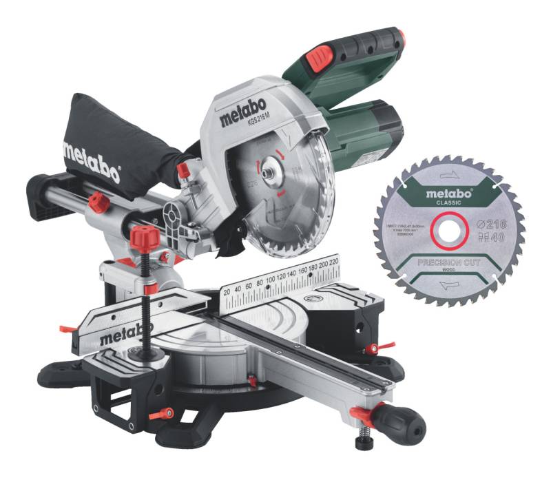 Metabo Kappzugsäge KGS 216 M Set 1500 W inkl. 2. Sägeblatt von Metabo