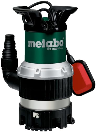Metabo Kombi-Tauchpumpe TPS 14000 S Combi (0251400000) Karton, Nennaufnahmeleistung: 770 W, Max. Fördermenge: 14000 l/h, Max. Förderhöhe: 8.5 m von metabo