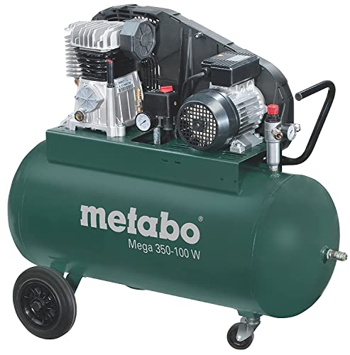 Metabo Kompressor Mega Mega 350-100 W (601538000) Karton, Ansaugleistung: 320 l/min, Füllleistung: 250 l/min, Effektive Liefermenge (bei 80% max. Druck): 220 l/min von metabo