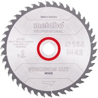 Sägeblatt 'precision cut wood - professional', 165x2,2/1,4x20 Z42 wz 15° - Metabo von Metabo