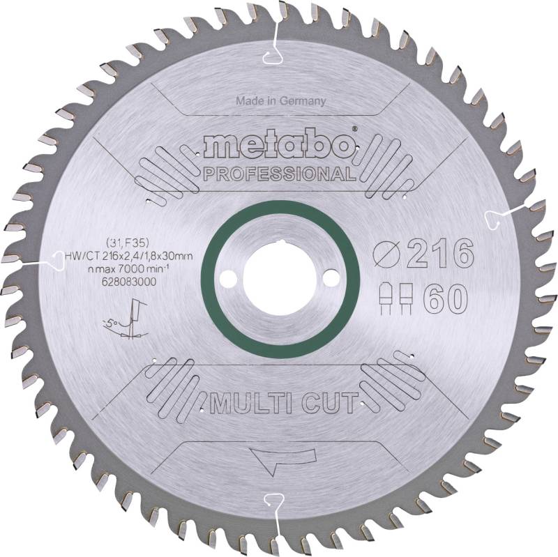 Metabo Kreissägeblatt multi cut professional Ø 216 mm Bohrung Ø 30 mm von Metabo