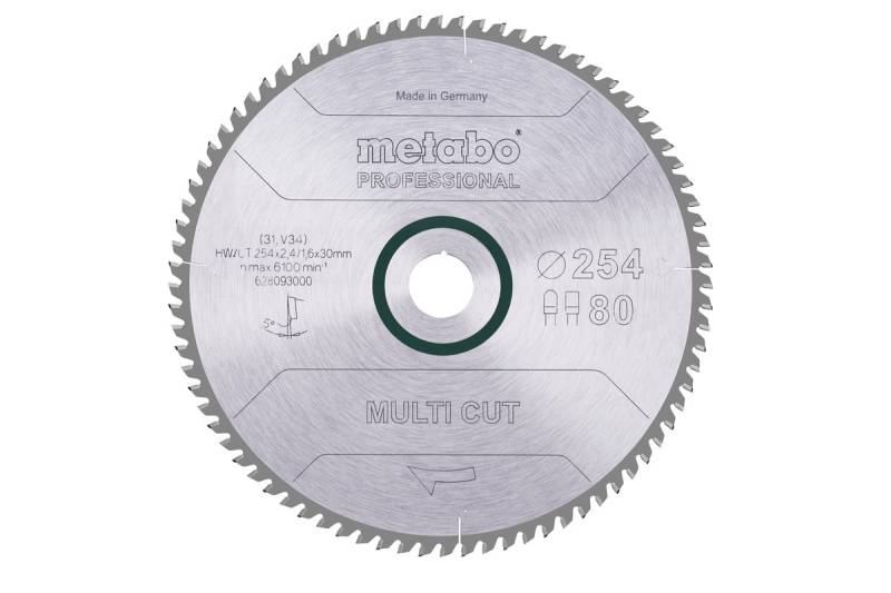 Metabo Kreissägeblatt multi cut-professional Ø 254 mm Bohrung Ø 30 mm von Metabo