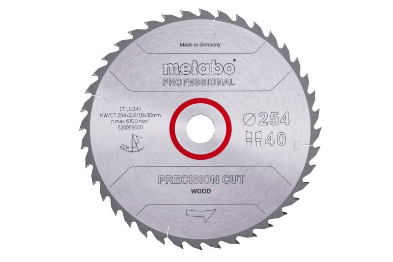Metabo Kreissägeblatt precision cut wood-professional Ø 254 mm Bohrung Ø 30 mm von Metabo
